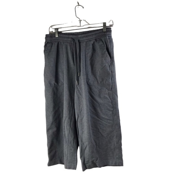 Athleta Women's 8P  Light Blue Farallon Heathered Wide Leg Crop Pant 657551-02 - Picture 2 of 8